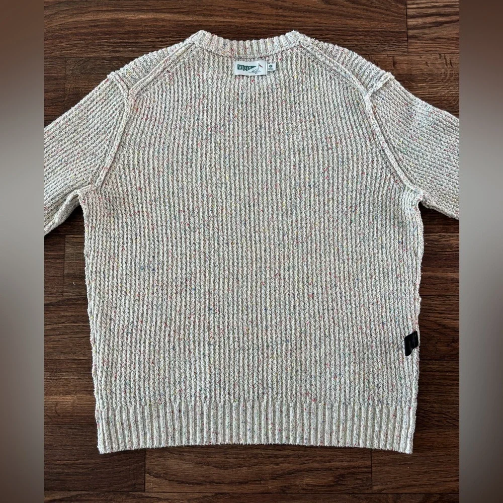 Wellen Headlands Crewneck Sweater Color: Funfetti Recycled Cotton Small S